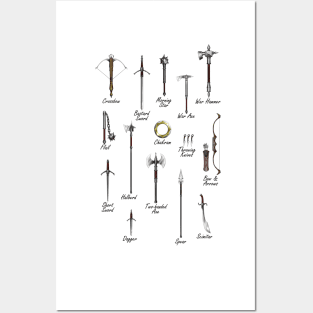 Medieval Weapons Posters and Art